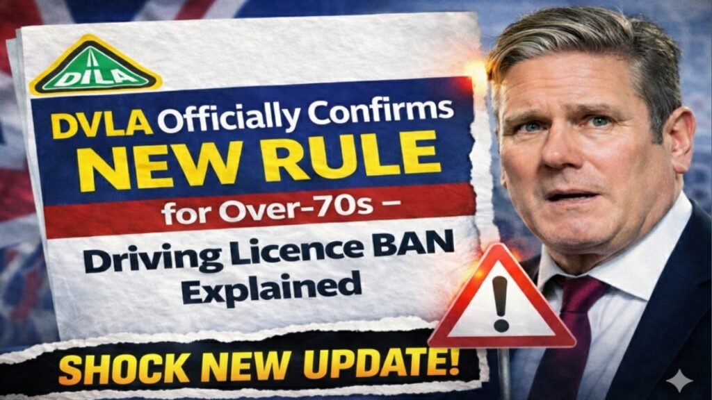 DVLA new rule for over 70s driving licence
