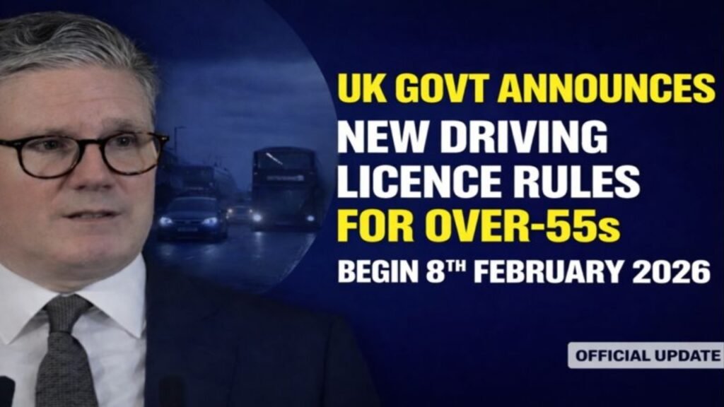 UK driving licence rules for over-55s 2026